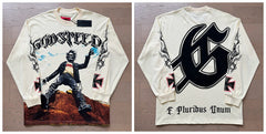 Godspeed "E Pluribus Unum" Rocker Graphic Beige Long Sleeve Tee